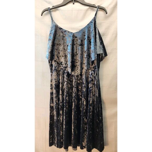 Lauren Conrad Dress Womens Size Large Velvet Sleeveless Gray Layered Midi 1161 - Picture 6 of 8